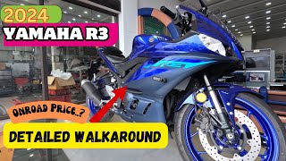 YAMAHA R3 Bs6 Detailed Walkaround  Onroad Price  Features  Fishy vlogs [upl. by Keffer]