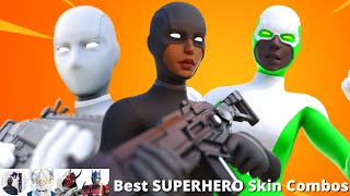 20 Best SUPERHERO Skin Combos Fortnite Battle Royale [upl. by Atinnek]