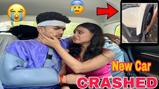 ACCIDENT PRANK ON RITIKA 😨 NEW CAR CRASHED 😭💔 ON PUBLIC PRANK Guru Nanak Jayanti Yard [upl. by Malek]