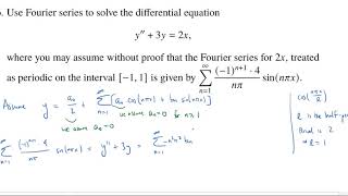 Using Fourier Series to Find a Particular Solution to an ODE [upl. by Heloise186]