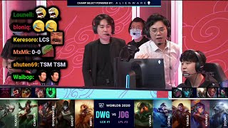 DWG vs JDG  2020 Worlds Groups Day 1  Twitch VOD with Chat [upl. by Trotter566]