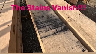 Magically removing black stains on oak [upl. by Yornek896]