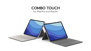 Logitech Combo Touch iPad Keyboard Case for iPad Pro and iPad Air  Oxford Grey and Sand [upl. by Hamo]