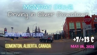 Driving in Oliver Downtown Edmonton Alberta Canada 713 Celsius [upl. by Reace621]