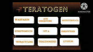 Teratogenic agents drugs Contraindications drugs of pregnancyFoetus malformations [upl. by Ahsieyn255]