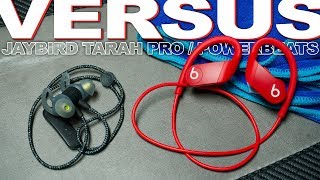 Powerbeats Vs Jaybird Tarah Pro  Comparing Workout Earbuds [upl. by Kruger320]