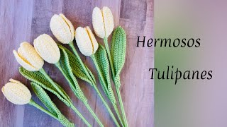 Tulipán a Crochetpétalo por pétalo Te encantará el resultado [upl. by Ummersen814]