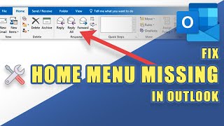 SOLVED  HOME MENU is Missing in Outlook [upl. by Enida571]