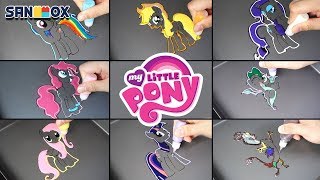 My Little Pony Pancake art  Rainbow Dash Applejack Pinkie Pie Rarity Twilight Fluttershy etc [upl. by Annaerb]