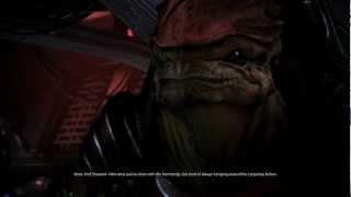 Mass Effect 3 Wrex thinks Liaras a great kisser Liara amp FemShep romance [upl. by Ettenyl550]