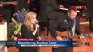 Garth Brooks and Trisha Yearwood perform quotImaginequot at memorial for Rosalynn Carter [upl. by Ettenej315]