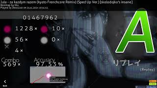 osutaiko Jula  za kazdym razem kyoto Frenchcore Remix Sped Up Ver skolodojkos insane [upl. by Stig45]