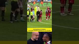 Pep Guardiola Coaching Traoré After Missed Chances in Man City vs Fulham Today [upl. by Anoid]