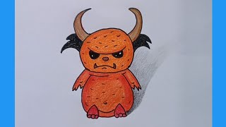 Angry Monster Drawing Video  How To Draw Angry Monster [upl. by Calmas]