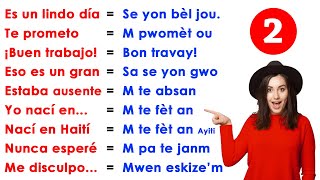 2 Las frases más utilizadas en EspañolCriollo Haitiano 🇭🇹 Fraz ki pi itilize an EspanyòlKreyòl [upl. by Calypso321]