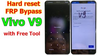 Vivo V9 vivo 1723 Hard resetFrp Bypass Pattern Pin Password Unlock with Free Tool [upl. by Manvel]