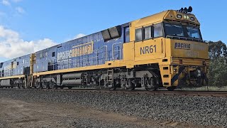 2PM5 PN up quotLinfox Express 1quot NR61 NR68 Perth to Melbourne 1720 311024 Nerrin Nerrin VIC [upl. by Eilyk]