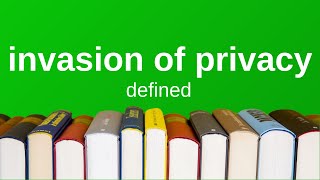 Invasion of Privacy  Explained Simply Torts [upl. by Iruy]