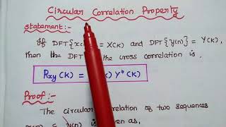 Properties of DFT with Proof  Complex Conjugate  Circular Correlation  Parsevals Theorem [upl. by Nuncia]