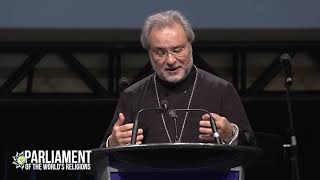 2018 Parliament  Rev Archdeacon John Chryssavgis Addresses the Climate Assembly [upl. by Atirak]