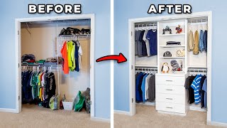 DIY Closet Organization with Shelving and Drawers [upl. by Rahman]