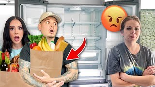 TAKING ALL OF MY MOMS FOOD FROM HER HOUSE TO GET HER REACTION HILARIOUS [upl. by Adyahs]