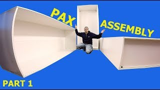 IKEA PAX Wardrobe Assembly PART 1 [upl. by Alyakcm]