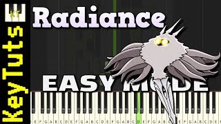 Radiance from Hollow Knight  Easy Mode Piano Tutorial Synthesia [upl. by Anelys]