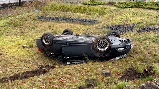 Rollover Into Retention Pond 176th St E amp 22nd Ave E Spanaway WA [upl. by Daj]