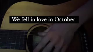 we fell in love in october  girl in red sad guitar cover  bariton effect [upl. by Ecinnej]