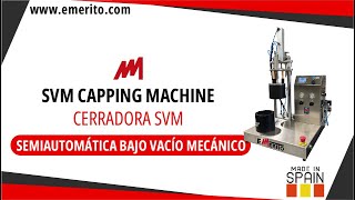 Cerradora SVM bajo vacío mecánico  SVM Under Vacuum Capping Machine [upl. by Althee]