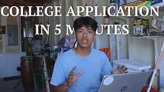 My College Application Process in 5 Minutes [upl. by Gudrin987]