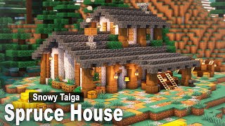 Minecraft How to build a Spruce House  Easy Tutorial [upl. by Leak642]