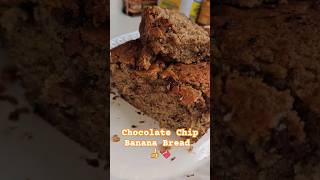 CHOCOLATE CHIP BANANA BREAD  EASY AND DELICIOUS 😋  FALL DESSERT fyp [upl. by Naman]