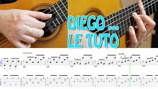 TUTO  DIEGO LIBRE DANS SA TÊTE  GUITAR FINGERSTYLE [upl. by Deenya]