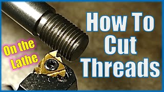 How to cut a thread on a manual lathe Intermediate method ideal for home workshop amp hobby engineer [upl. by Betsey102]