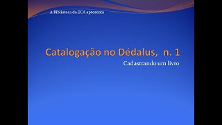 Catalogação no Dédalus [upl. by Wun346]