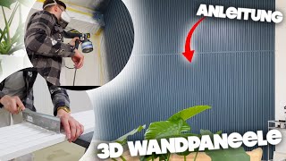 3D Wandpaneele installieren mit Montagekleber Anleitung bei dave amp maxxpane 🏡✏️ [upl. by Korfonta]