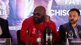 WOW DEREK CHISORA GOES CRAZY AT PRESS CONFERENCE VS JOSEPH PARKER [upl. by Karina]