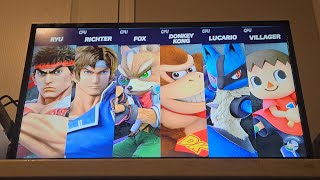 Ryu vs Richter vs Fox vs Donkey Kong vs Lucario vs Villager [upl. by Athene257]