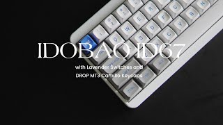 IDOBAO ID67 with Lavender Switches Sound Test and Drop MT3 Camillo Keycaps [upl. by Rickart]