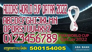 Adidas World Cup Qatar 2022 By J Font Design Free Download Font Football 2022 [upl. by Red]