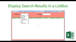 VBA  User Form Search as you Type using TextBox and ListBox  Search by criteria [upl. by Esinereb]