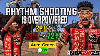 YOU NEED TO BE RHYTHM SHOOTING ON NBA 2K25OVER POWERED •HOW TO RHYTHM SHOOT ON 2K25 [upl. by Colon]