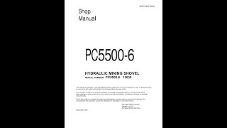 Komatsu PC55006 15039 amp Up  SMPC550015039 Service manual [upl. by Huan564]