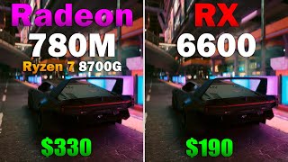 Ryzen 7 8700G Radeon 780M vs RX 6600 8GB  Test in 8 Games 1080p [upl. by Cotter]