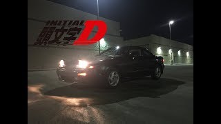 Initial D Remember Me Scene Recreated with 90 Celica GT [upl. by Arlynne]