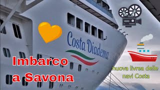 Costa Diadema  Procedure dimbarco a Savona per una crociera in Mediterraneo [upl. by Lauritz]