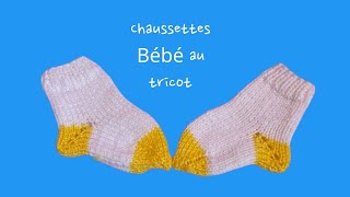 Chaussettes à talons pour bébé 22 [upl. by Mendelson]