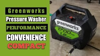 GREENWORKS 1700 PORTABLE ELECTRIC PRESSURE WASHER [upl. by Akemal352]